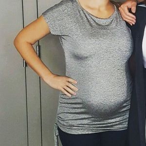 Silver Maternity Top